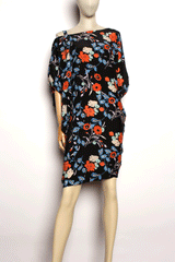 Gouache Floral Applied Tape Tunic