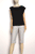 Black Asymmetrical Muscle Tee