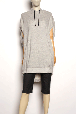 Heather Grey Sleeveless Hoodie