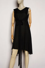 Black Patched Divine Tie Dress