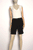 Black Single Pleat Short