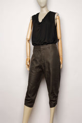 Dark Army Pleated Ankle Pant